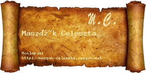 Maszák Celeszta névjegykártya